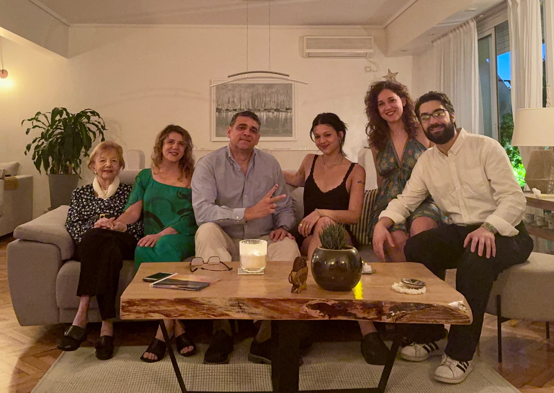 Mica and Alex gathered with family in Buenos Aires