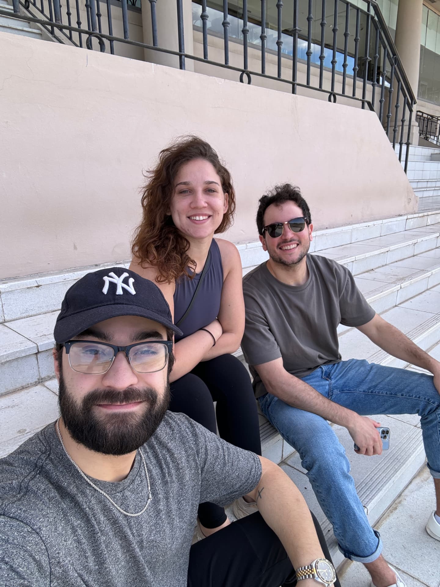 Mica and Alex spending time with a friend in Buenos Aires